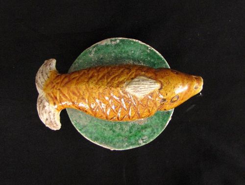 Ming Dynasty Sancai Glazed Fish 1- free shipping!