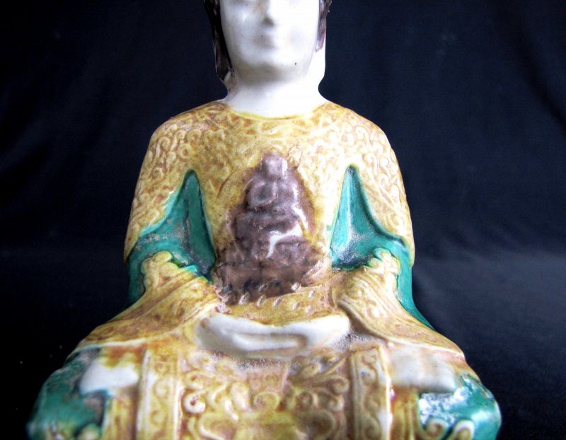 Qing Sancai Glazed Buddha- Free Shipping