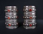 Turkmen Silver Cuffs with Carnelian