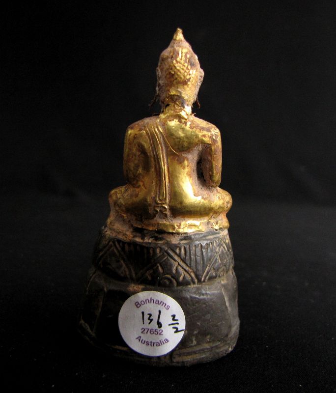 Gold and Silver Sukhothai or Ayutthaya Buddha- Free Shipping