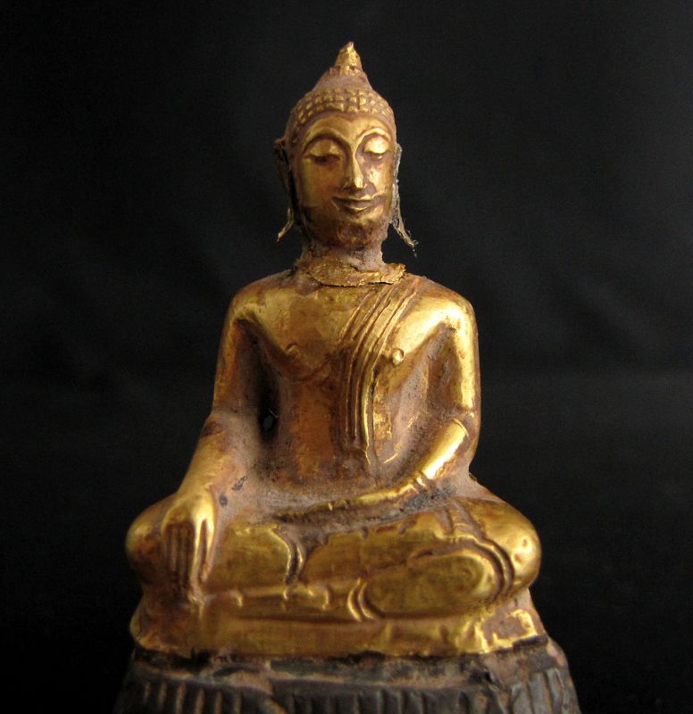 Gold and Silver Sukhothai or Ayutthaya Buddha- Free Shipping