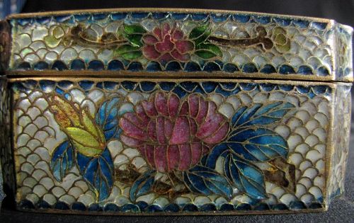 Cloisonné Plique-a-Jour Box: Free Shipping