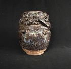 Brown Glazed Jar with Jun Splashes 鈞窯 Free shipping