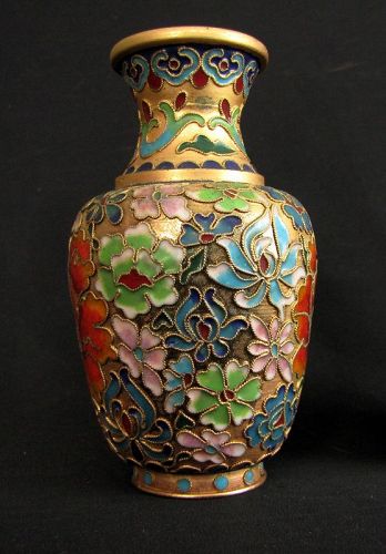 Pair of Vintage Cloisonné Vases