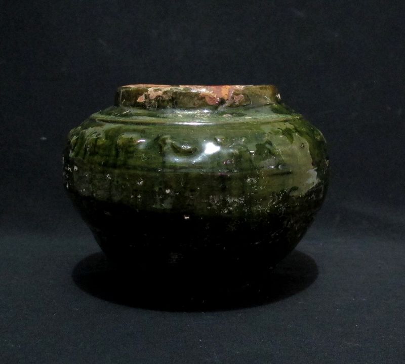 Han Dynasty Green Glazed Jar: Free Shipping