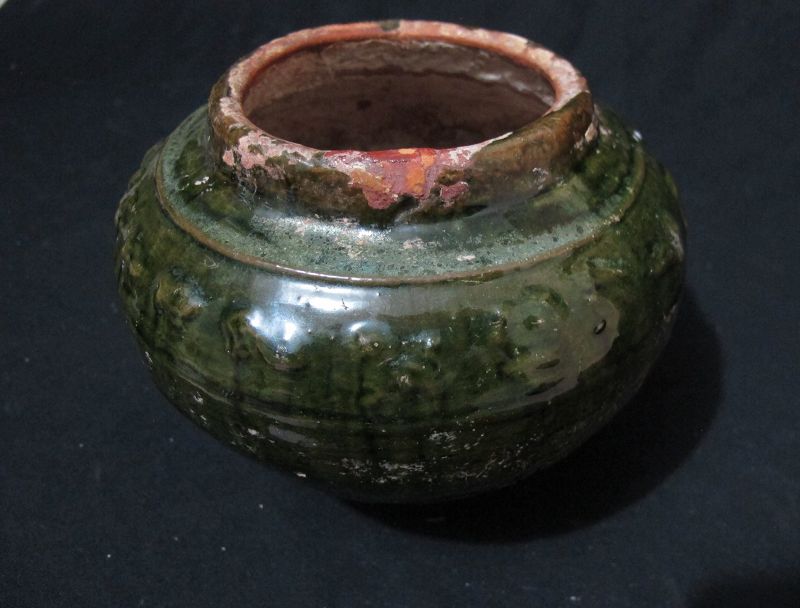 Han Dynasty Green Glazed Jar: Free Shipping