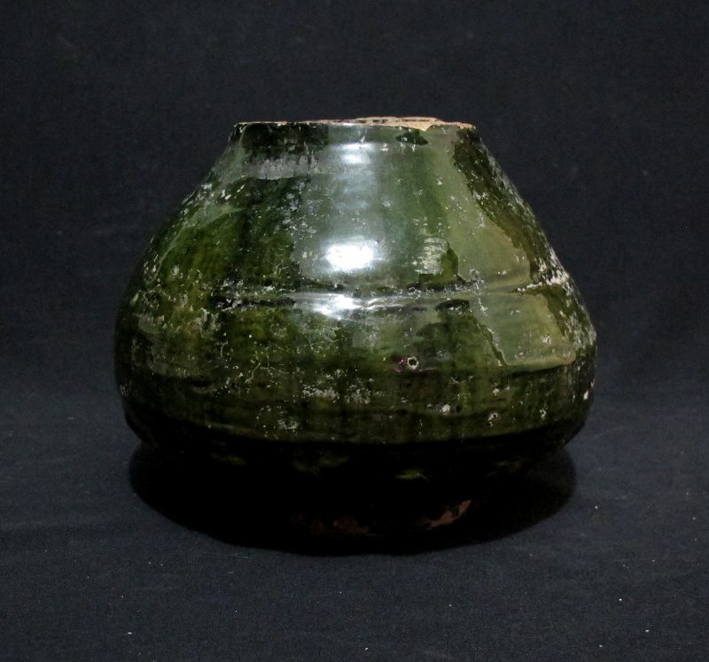 Han Dynasty Green Glazed Jar: Free Shipping