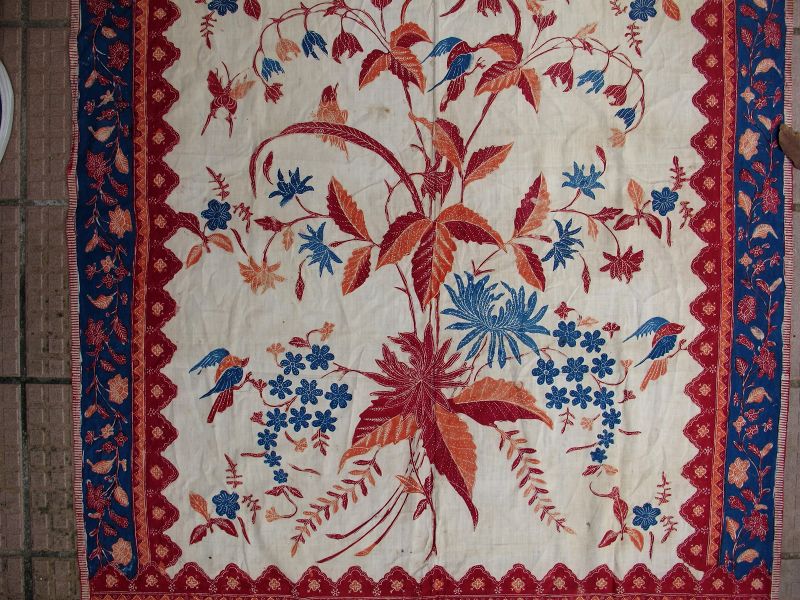 Indonesian Antique Batik Shawl: Free Shipping