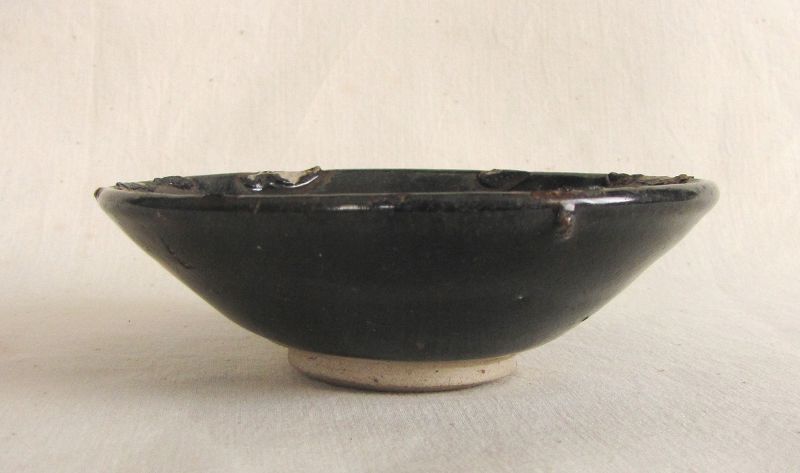 Lacquer Black Northern Song Cizhou Bowl 磁州窯 Free Shipping