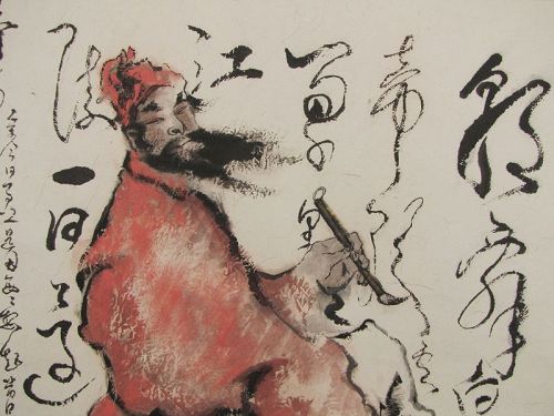 Painting signed Quelin 魁 林 : Free Shipping