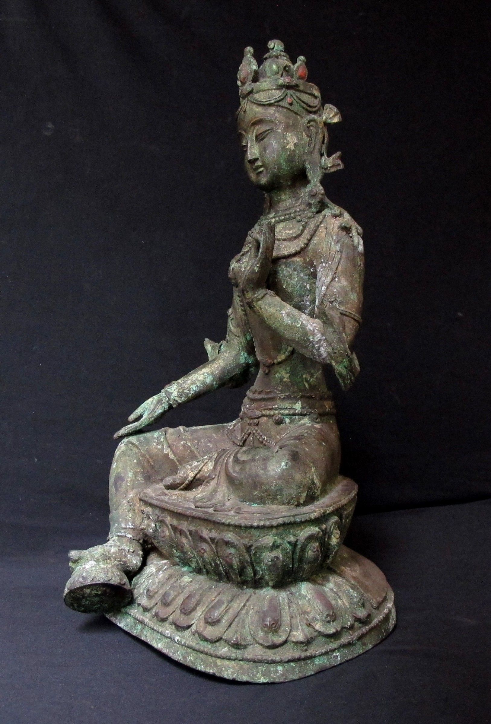 Ming Style Bronze Tara: Free Shipping