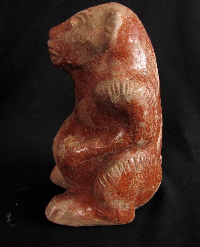 Han Dynasty Amber Glazed Pottery Bears: free shipping