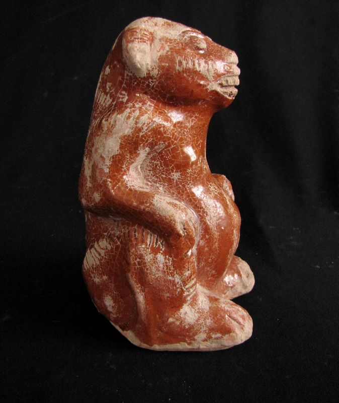 Han Dynasty Amber Glazed Pottery Bears: free shipping