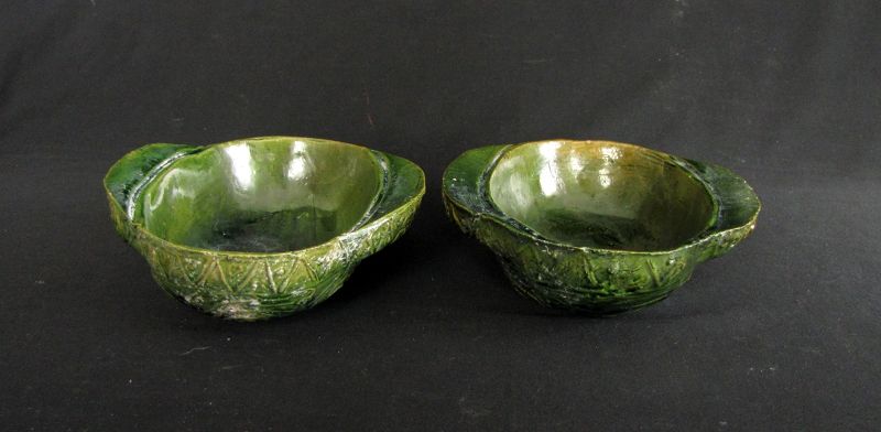 Han Dynasty Green Glazed Wine Cups: Free Shipping