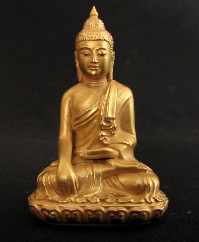 Minaiature Gold Porcelain Chinese Buddha: free shipping