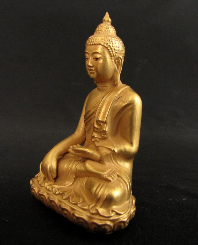 Minaiature Gold Porcelain Chinese Buddha: free shipping