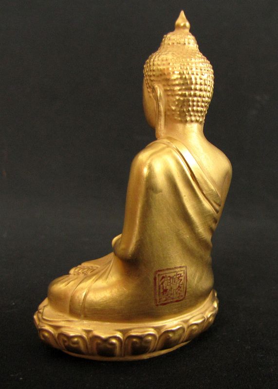 Minaiature Gold Porcelain Chinese Buddha: free shipping