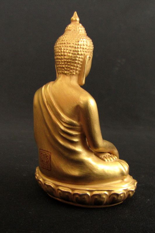 Minaiature Gold Porcelain Chinese Buddha: free shipping