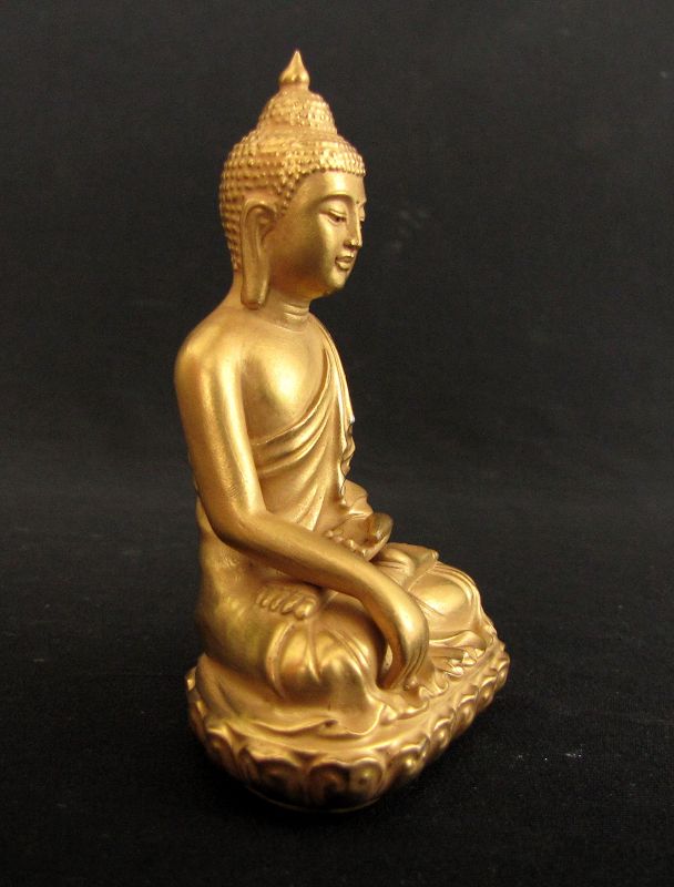 Minaiature Gold Porcelain Chinese Buddha: free shipping