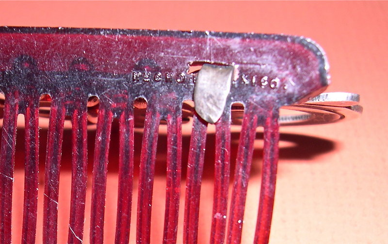 Vintage Pre Assay Silver Hecho en Mexico Metalwork Comb