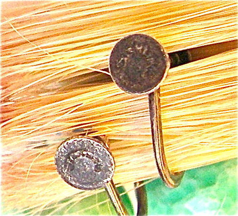 Vintage Art Deco Sterling Peking Jade Green Glass Dangle Earrings