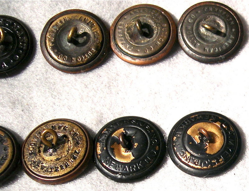 Vintage 12 WWI or WWII Lg. Military Uniform Eagle Buttons