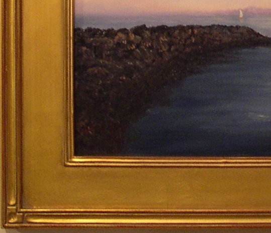 Signed Oil Linen American Seascape Sailboat Marine Painting