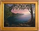 Signed Oil O/C Landscape Painting American Regional