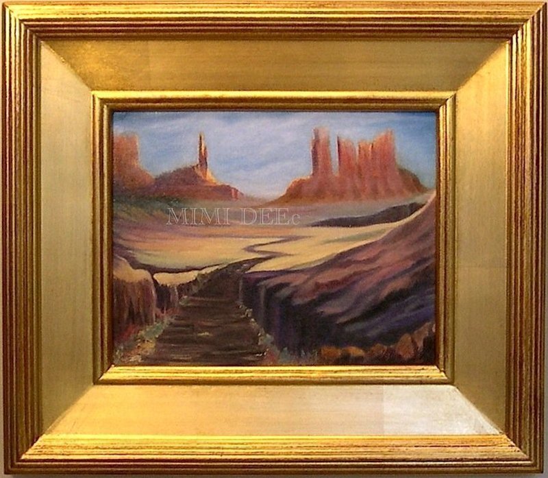 Signed American Oil Landscape Painting Southwest