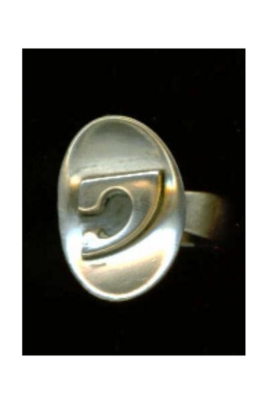 Vintage Modernist  Signed "Orb Sterling" Ring