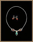 Sterling Silver Signed Necklace Turquoise Carnelian