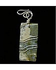 Signed Rectangular Pendant Sterling