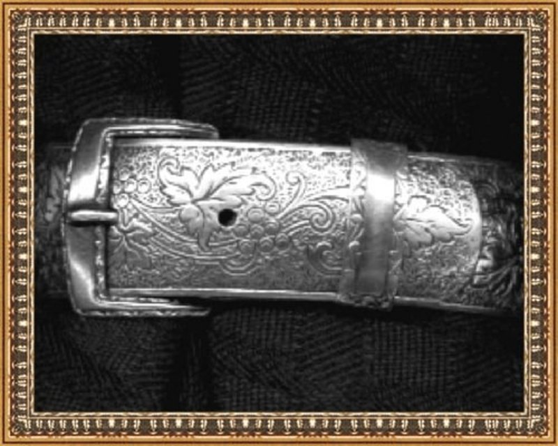Vintage Victorian Buckle Bangle Bracelet Sterling