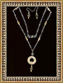 Necklace Set Sterling Coral Moonstone Gems