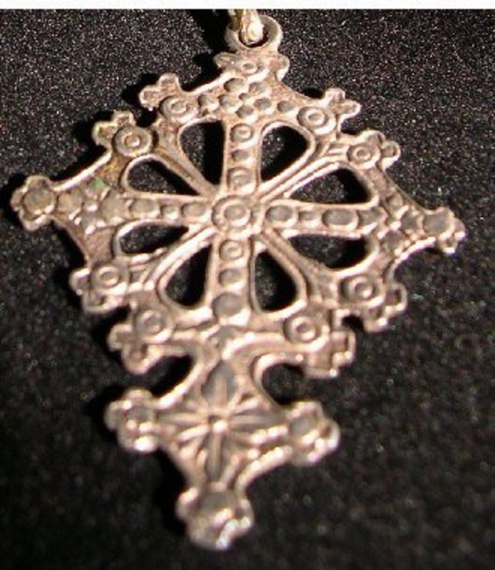 Vintage F.lli Peruzzi Ornate Cross Sterling Silver