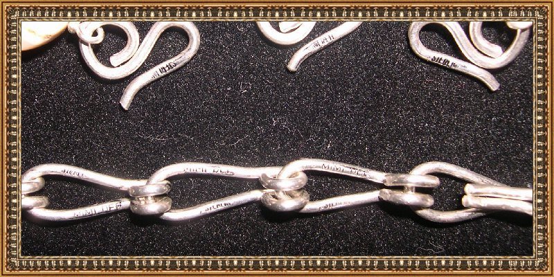 Artist Signed Sterling Charm Bracelet Hand Made Chain