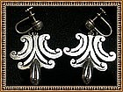 Vintage Earrings Sterling Mexico Drop Screw Backs