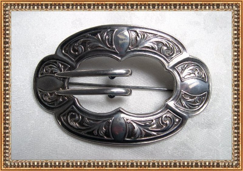 Antique R Blackinton Co Sterling Silver Sash Pin Ornament