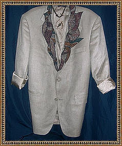 Famous Maker's Blazer Embellished by Fiber Artist