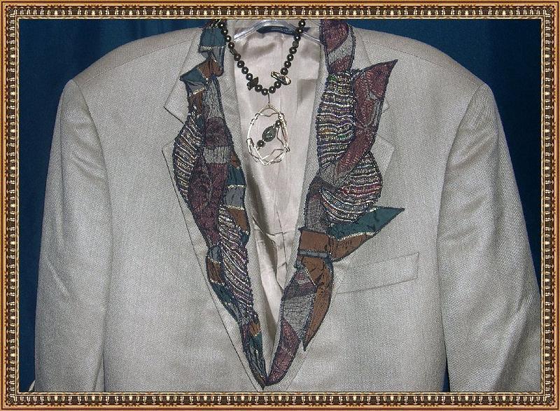 Famous Maker's Blazer Embellished by Fiber Artist