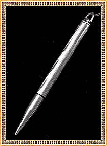Chatelaine Pencil Retractable Sterling Silver Marked