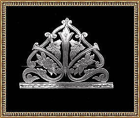 Vintage Signed English WA Antique Art Nouveau Victorian Silver Pin