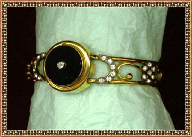 Vintage Victorian Revival Clamp Bangle Bracelet Bates