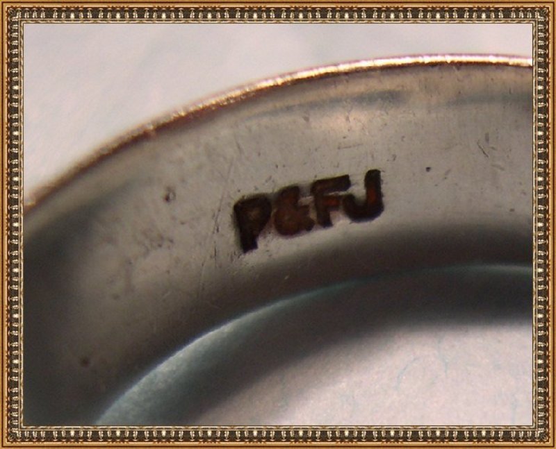 Vintage Sterling Silver Buckle Ring &quot;P &amp; FJ&quot; Hallmarks