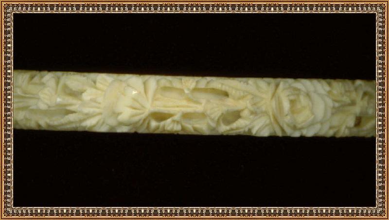 Unusual Art Deco Carved Ivory Bangle for Upper Arm