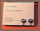 Vintage Modernist Frances H Boothby Sterling Earrings