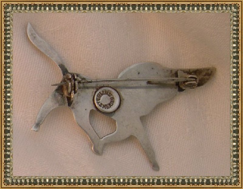 Vintage Sterling Mexico Mexican Donkey Pin Brooch