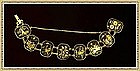 Amita Damascene Bracelet 8 Multi Figural Links Cranes