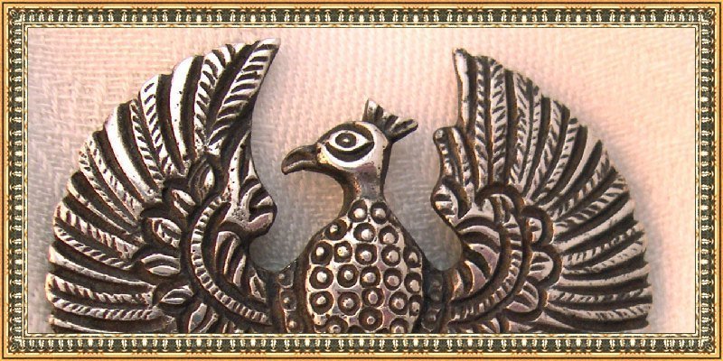 Vintage 900 Silver Pin Brooch Peacock Bird Figural Mrk