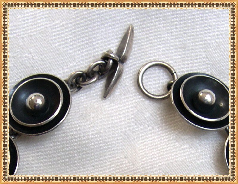 N. E. FROM Sterling Bracelet 10 Cup Orb Links Denmark